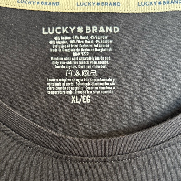 Lucky Brand New Without Tags Black Long Sleeve Womens Tee XL - Picture 3 of 7